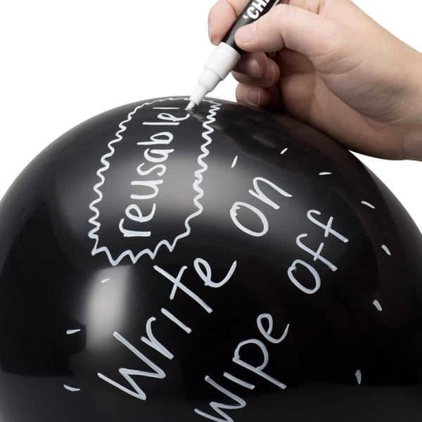 Svart kryssballonger - Ospecificerad - 20 stycken - Kritpenna inkluderad - Festdekoration - Kreativitet