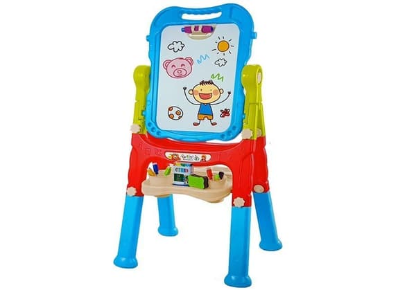 Magnetic Chalk Board Blue Red Accessories