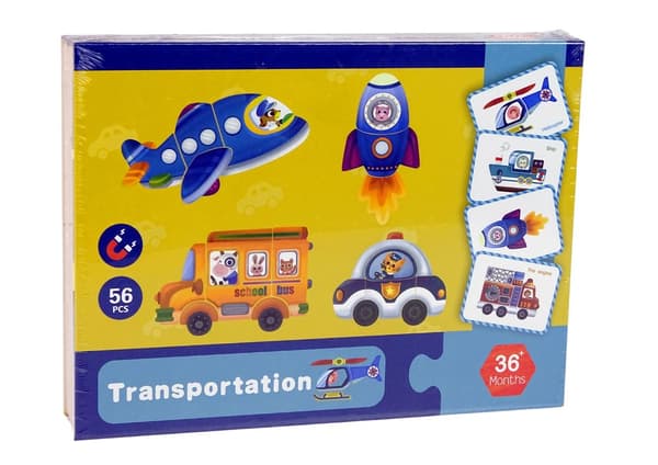 Magnetic Jigsaw Book Transport Puzzle Cards