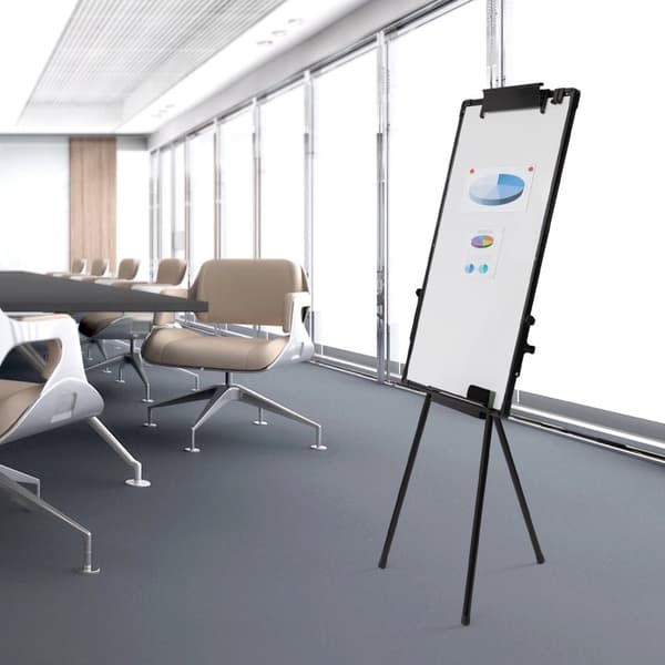 Kontor Magnetisk Whiteboard, Justerbar Højde 38.19-62.2in, Holdbar Konstruktion