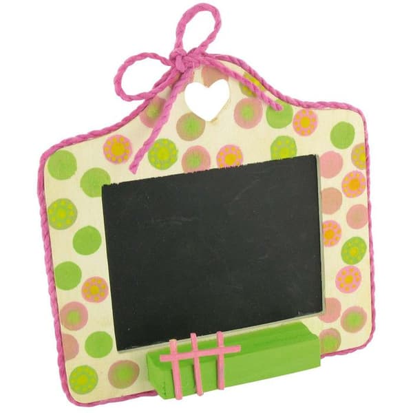 Väggmonterad trä-tavla med hjärtformad utskärning 15 x 15 cm