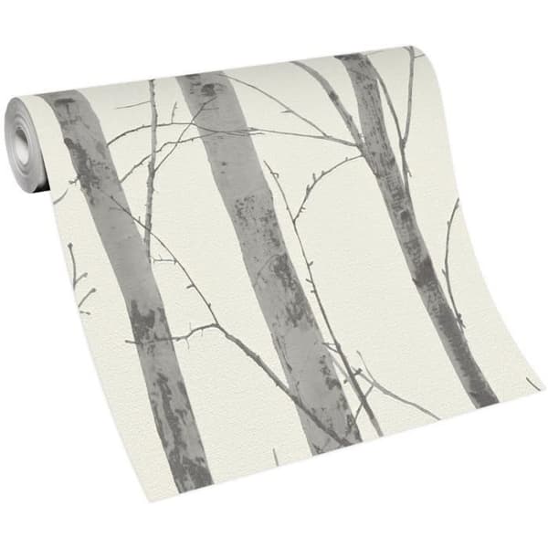 Tapet - Erismann - 5433-47 - Crème / Grå / Silver - Kontemporär design - Extra tvättbar
