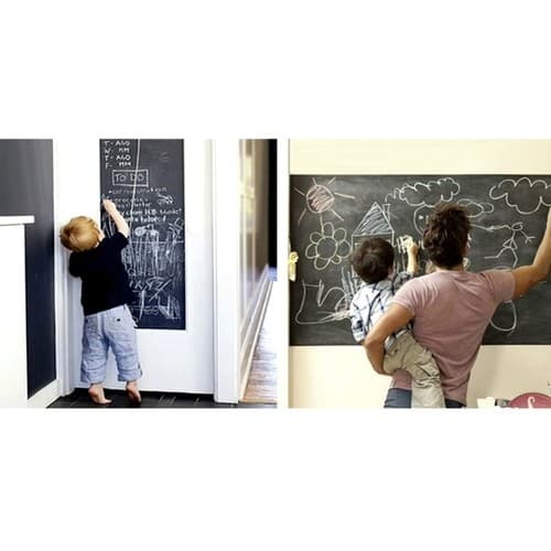 Blackboard Väggsticker med Kritor - Självhäftande Griffeltavla