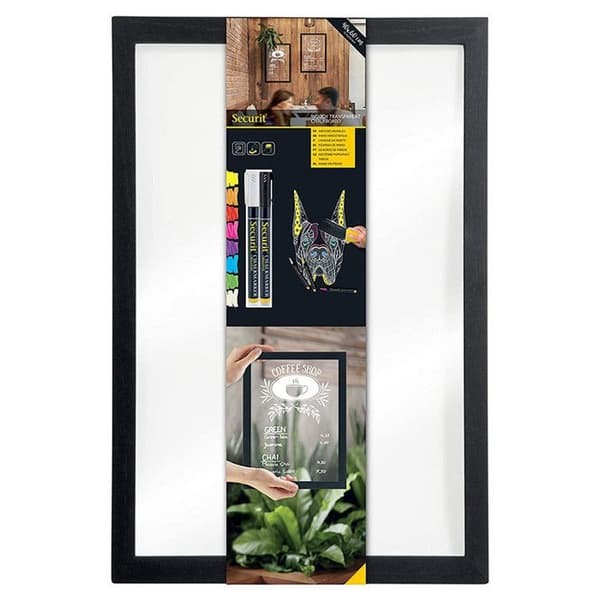 Väggtavla - SECURIT - Woody Tavel - Svart - 40x60cm - Icke-porös yta
