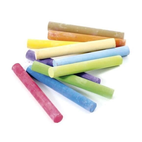 Låda med 10 assorterade kritor - Märke - Modell - Lila - Grön - Blå - Röd - Orange - Beige - Brun - Gul