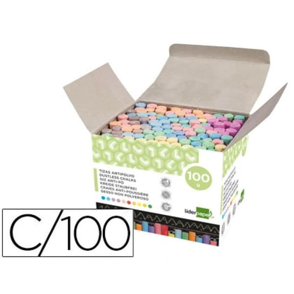 Kritpapper rund med dammfri beläggning mjuk skrivning hypoallergeniska färger assorterade förpackning 100 enheter