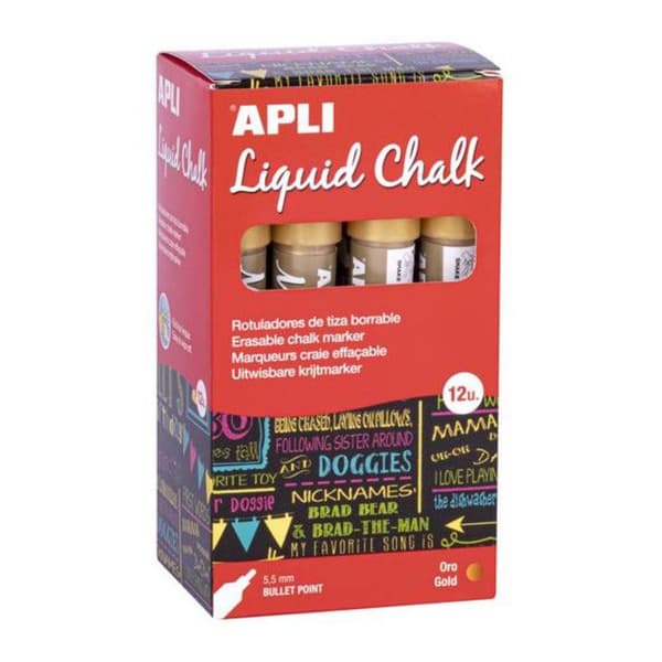 Krita Marker Guld krita Rund spets 12 stycken Guld