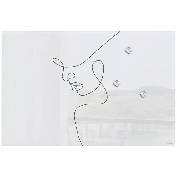 Sigel Design Line Art magnetisk glastavla (B x H) 600 mm x 400 mm vit, svart GL395