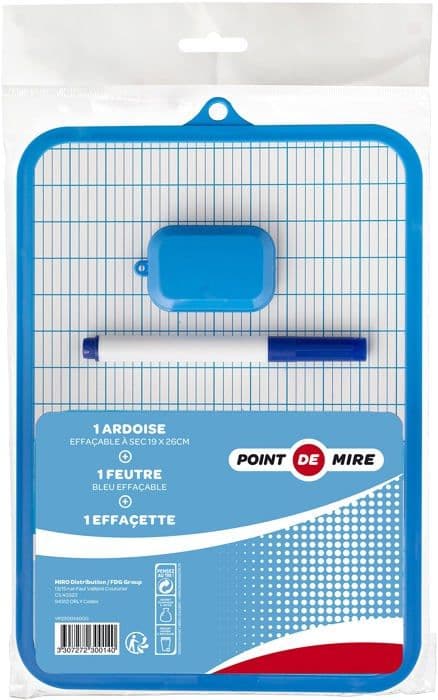 Skiffer - krita Point de mire - YP230014000 - Vit skiffer + filt pappersvaror Skolmaterial