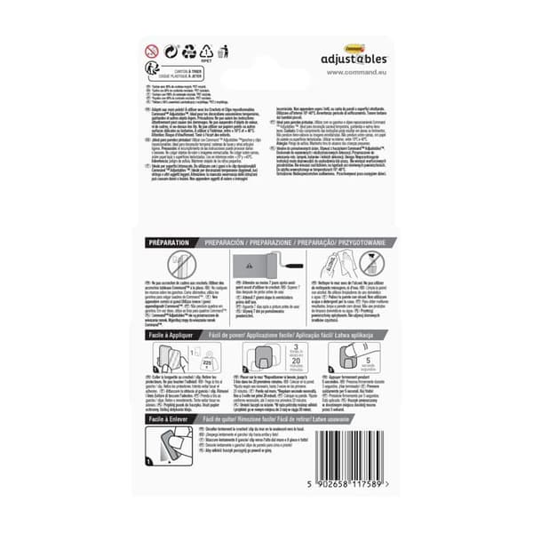 3m - 17820CL00 - Justerbara omslagslappar, återanvändbara (24 omslagslappar/förpackning 17820-24)