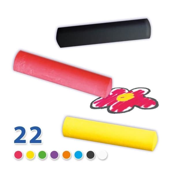22 Kritor - SES CREATIVE - 8 Färger - Ideal för Barn - Från 24 månader