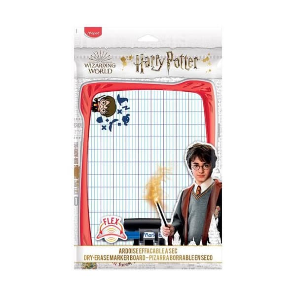 Okrossbar vit skiffer MAPED HARRY POTTER + 1 markör + 1 pensel