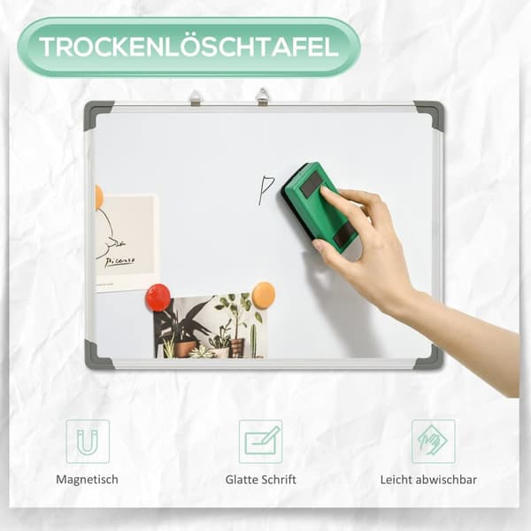 Whiteboard, 60x1.8x45 cm, Hvid