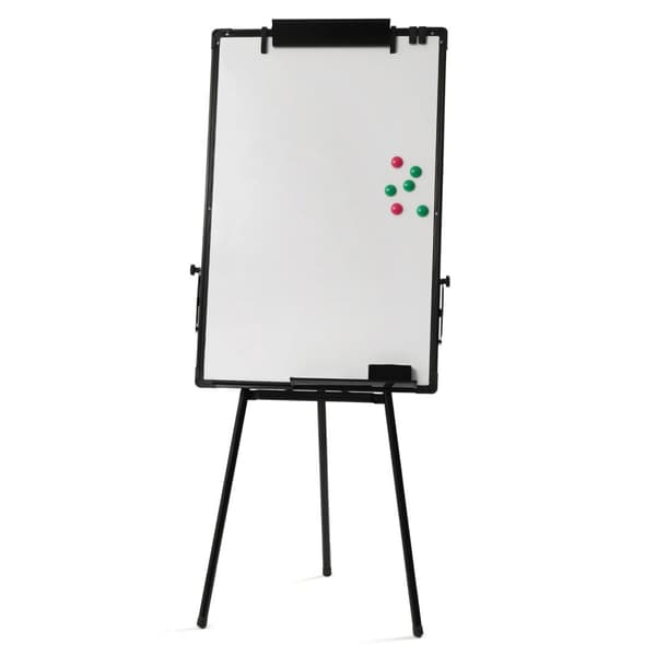 Magnetisk whiteboard, 24 x 36 tum, justerbar höjd, halkfri tripod,Vit