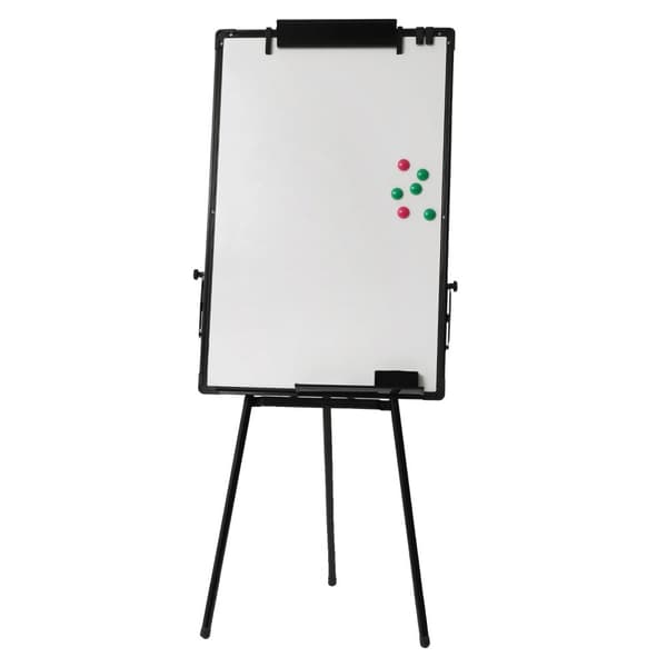 Magnetisk whiteboard, 24 x 36 tum, justerbar höjd, halkfri tripod,Vit