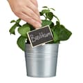 Miniatyrbild 6 av 6: Relaxdays Pincetter för växtidentifiering, set med 20, återanvändbara, med kritor, i trä, natur/svart