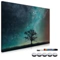Miniatyrbild 1 av 4: Navaris magnettavla - Memoboard 60 x 40 cm med magneter - Starry night design väggtavla med markör och kit