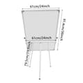 Miniatyrbillede 2 af 2: Bærbar magnetisk tavle til tør- og vådskrivning, justerbar tripodstativ, aluminiumslegeringsramme, ridsefrit overflade,61x91.4cm, Hvid
