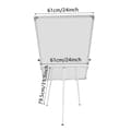 Miniatyrbillede 1 af 2: Bærbar magnetisk tavle til tør- og vådskrivning, justerbar tripodstativ, aluminiumslegeringsramme, ridsefrit overflade,61x91.4cm, Hvid