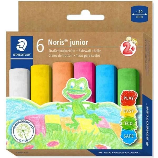 Kritor - STAEDTLER - Noris junior - Kartong med 6 - Maxi format - Lite smutsigt
