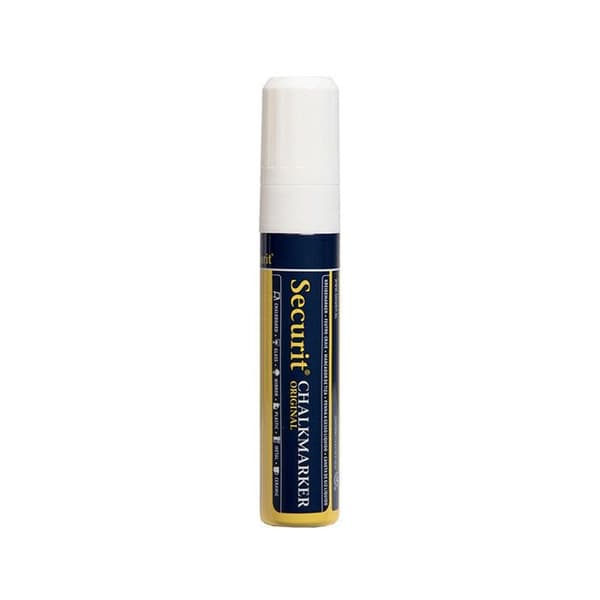 Kritmarkör - Securit - 15 mm - Vit - Raderbar - Regnbeständig
