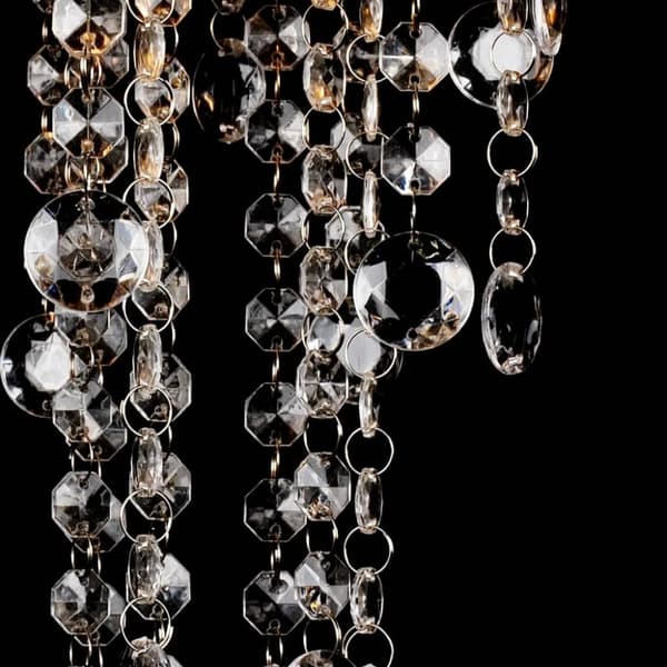 vidaXL Hvid metallampe til loftet med krystalperler
