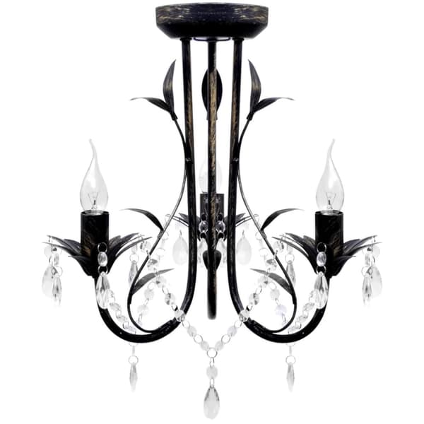 vidaXL Takkrona i Art Nouveau-stil 3-armad svart