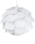 Miniatyrbild 6 av 9: Hängande Lampa Vit Plast Furu Kon Skärm