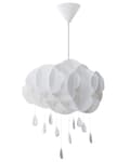 Miniatyrbild 5 av 9: Hängande Lampa Vit Flygande Moln Kristall Regndroppar Barnrum Ljus