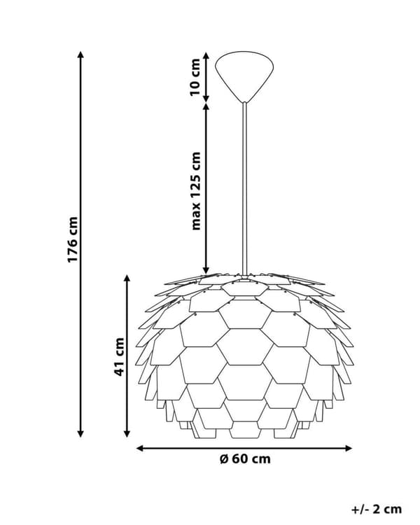 Taklampa Blå Plast Kon Glob Skärm Hängande Lampa