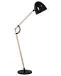 Miniatyrbild 1 av 9: Golvlampa Svart med Ljust Trä Rörlig Ram Metallskärm 175 cm Modern Belysning
