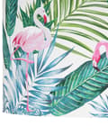 Miniatyrbild 7 av 9: Hängande Lampa Vit tyg Gröna Löv och Flamingos Tryck Trum Form Modern