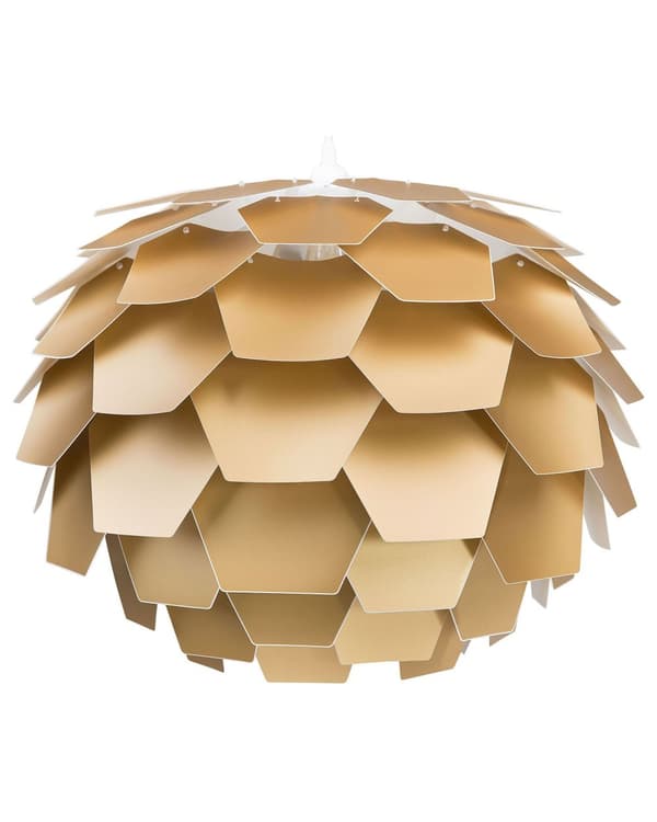 Hängande Taklampa Guld Plast Furu Kon Glob Skärm Hängande Lampa