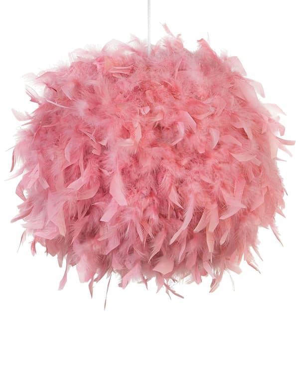 Hängande Taklampa Rosa Konstpäls Boll Form Glob Sfär Shaggy