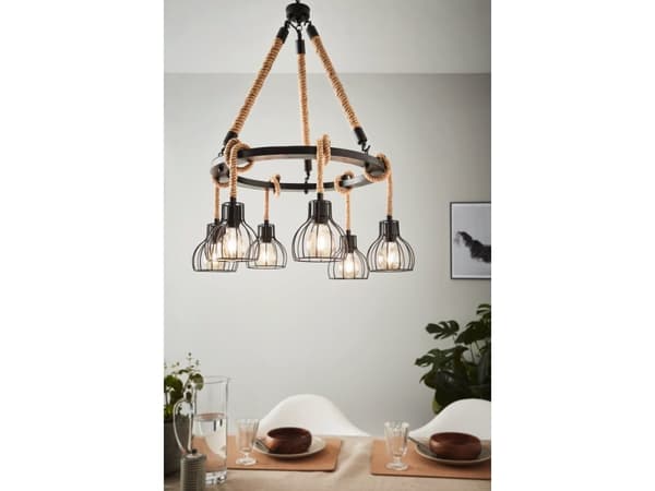 EGLO RAMPSIDE LYSE 6XE27 SVART/KLAR
