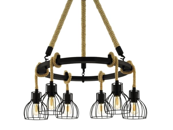 EGLO RAMPSIDE LYSE 6XE27 SVART/KLAR