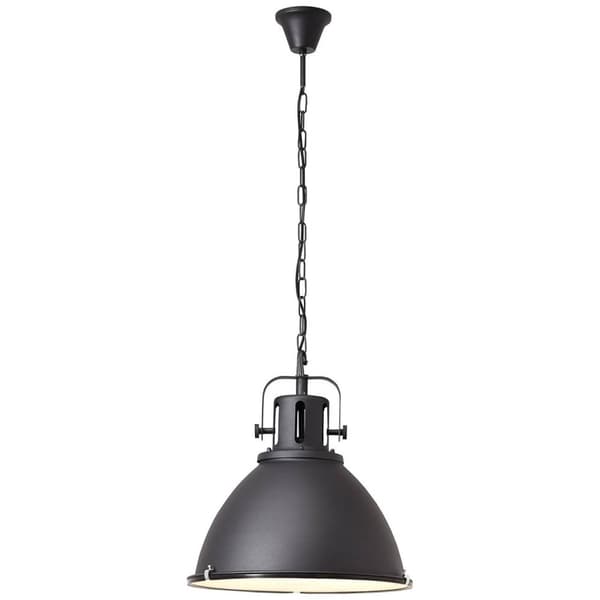 BRILLIANT lampe Jesper pendel 47cm glas sort | 1x A60, E27, 60W, egnet til normale lamper (medfølger ikke) | Skala A ++ til E | Kæden kan afkortes