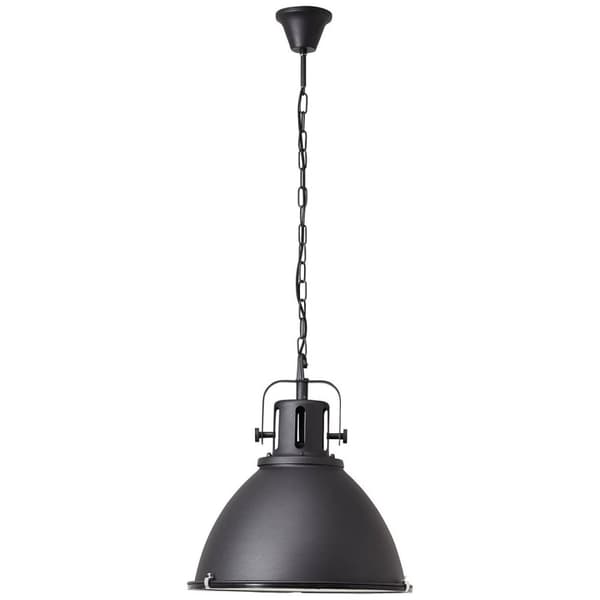BRILLIANT lampe Jesper pendel 47cm glas sort | 1x A60, E27, 60W, egnet til normale lamper (medfølger ikke) | Skala A ++ til E | Kæden kan afkortes