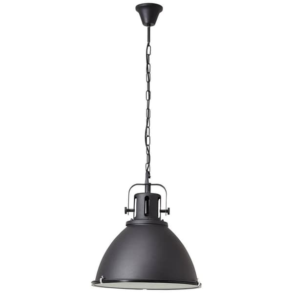 BRILLIANT lampe Jesper pendel 47cm glas sort | 1x A60, E27, 60W, egnet til normale lamper (medfølger ikke) | Skala A ++ til E | Kæden kan afkortes