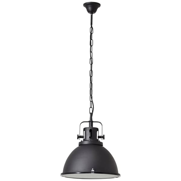 BRILLIANT lampe Jesper pendel 38cm glas sort | 1x A60, E27, 60W, egnet til normale lamper (medfølger ikke) | Skala A ++ til E | Kæden kan afkortes