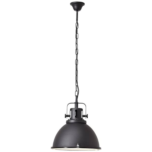 BRILLIANT lampe Jesper pendel 38cm glas sort | 1x A60, E27, 60W, egnet til normale lamper (medfølger ikke) | Skala A ++ til E | Kæden kan afkortes