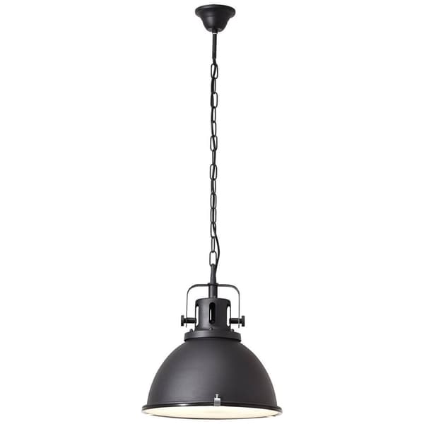 BRILLIANT lampe Jesper pendel 38cm glas sort | 1x A60, E27, 60W, egnet til normale lamper (medfølger ikke) | Skala A ++ til E | Kæden kan afkortes