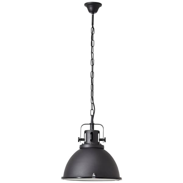 BRILLIANT lampe Jesper pendel 38cm glas sort | 1x A60, E27, 60W, egnet til normale lamper (medfølger ikke) | Skala A ++ til E | Kæden kan afkortes