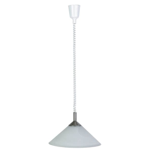 BRILLIANT lampuu Ariana riippuvalaisin 40cm rullarauta / valkoinen alabasteri | 1x A60, E27, 60W, sopii normaaleille lampuille (ei sisälly) | Asteikko