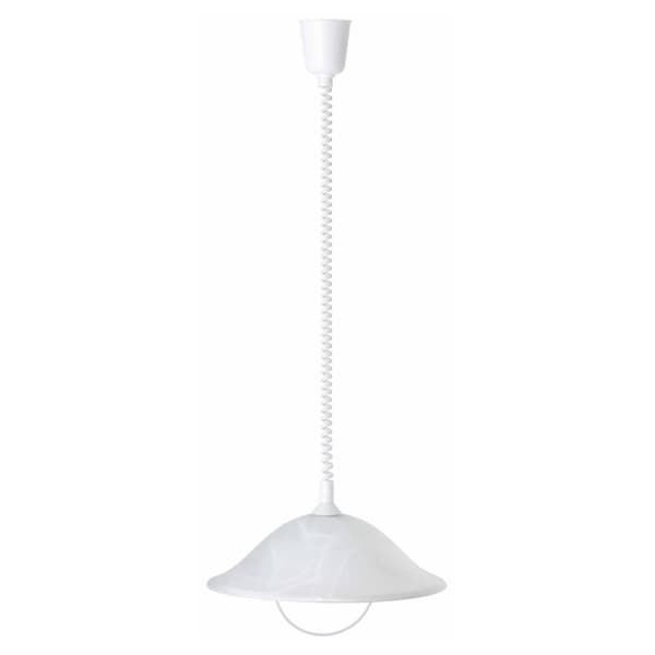BRILLIANT lampuu Freya riippuvalaisin 41 cm rullajohto valkoinen / valkoinen alabasteri | 1x A60, E27, 60W, sopii normaaleille lampuille (ei sisälly)