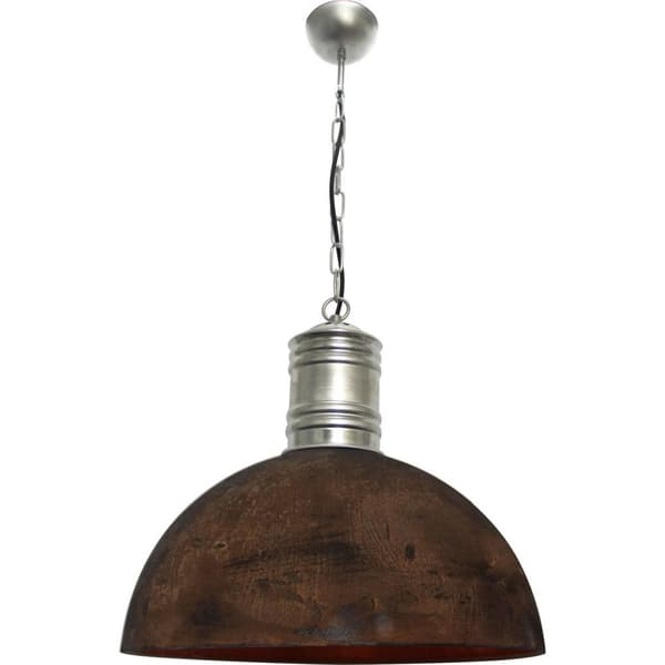 BRILLIANT lampe Frieda pendel 51 cm rustfarvet | 1x A60, E27, 60W, egnet til normale lamper (medfølger ikke) | Skala A ++ til E | Kæden kan afkortes
