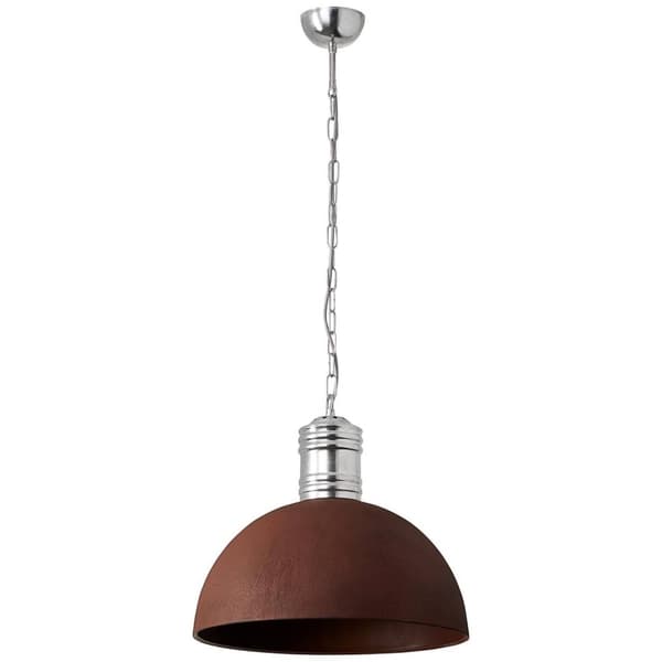 BRILLIANT lampe Frieda pendel 51 cm rustfarvet | 1x A60, E27, 60W, egnet til normale lamper (medfølger ikke) | Skala A ++ til E | Kæden kan afkortes