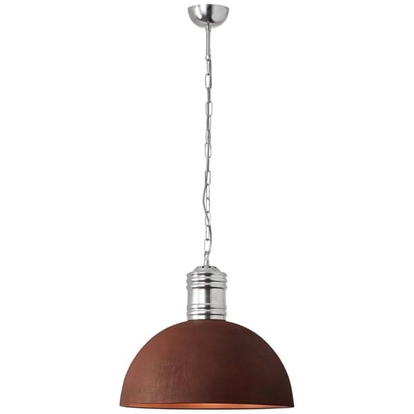BRILLIANT lampe Frieda pendel 51 cm rustfarvet | 1x A60, E27, 60W, egnet til normale lamper (medfølger ikke) | Skala A ++ til E | Kæden kan afkortes