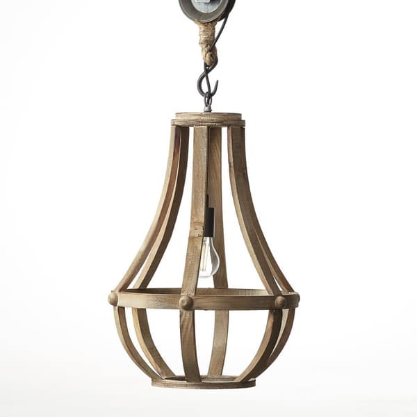 BRILLIANT lampuu Kirkon kattovalaisin 43cm vaalea puu | 1x G95, E27, 60W, sopii normaaleille lampuille (ei sisälly) | Asteikko A ++ E | Ketjua voidaan