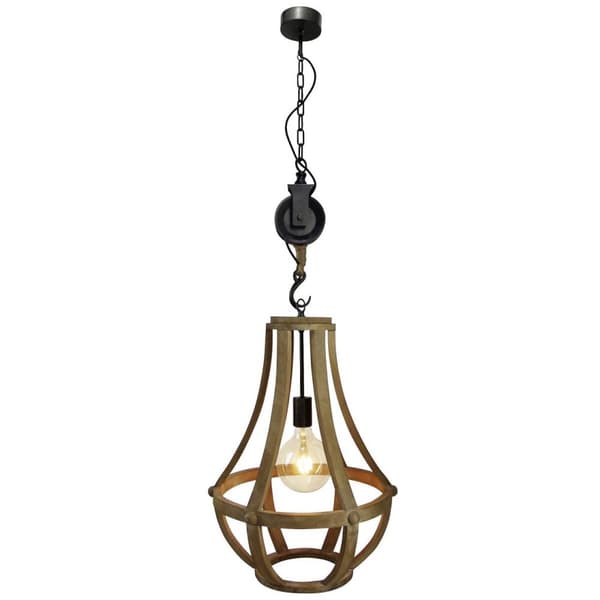 BRILLIANT lampuu Kirkon kattovalaisin 43cm vaalea puu | 1x G95, E27, 60W, sopii normaaleille lampuille (ei sisälly) | Asteikko A ++ E | Ketjua voidaan